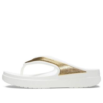 Crocs (WMNS) tykk såle hvitt gull tøfler &laquo;White Gold&raquo; 206919-100