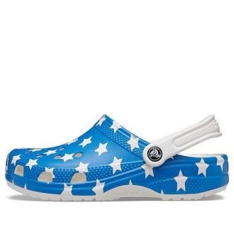 Crocs (WMNS) USA Mønstertrykk Lette koselige sandaler Blå Rød 205974-94S