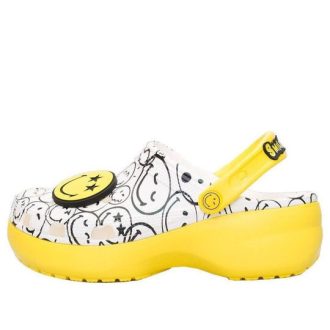 Crocs (WMNS) x Smiley World Charm Classic Platform Clogs &laquo;Yellow White&raquo; 207980-94S