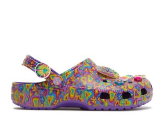 Lisa Frank x Classic Clog &laquo;Neon Purple Multi Hearts&raquo;