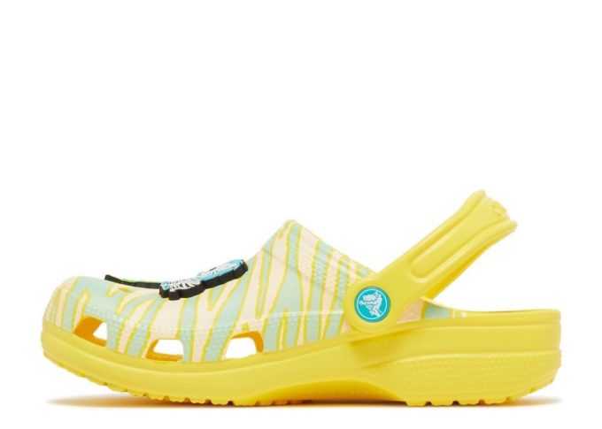 Ron English x Classic Clog Kids &laquo;Festdyr – Zebra Lemon&raquo;